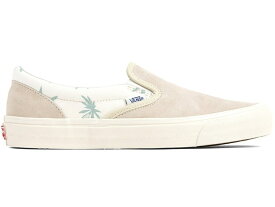 ヴァンズ バンズ スリッポン 青色 ブルー パール スニーカー メンズ 【 VANS SLIP-ON MODERNICA LIGHT BLUE REPEAT PALM LEAF / SEED PEARL PALM LEAF 】