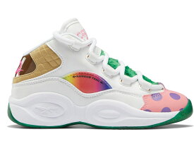 リーボック クエスチョン ミッド 白色 ホワイト ピンク 緑 グリーン クエスチョンミッド 【 REEBOK QUESTION MID CANDY LAND (PS) / WHITE PIXIE PINK GOAL GREEN 】 キッズ ベビー マタニティ スニーカー