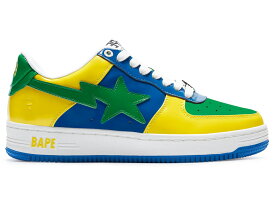 ベイプ 青色 ブルー 黄色 イエロー 緑 グリーン スニーカー ユニセックス 【 BAPE A BATHING APE STA BRAZIL / BLUE YELLOW GREEN 】 メンズ