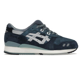 アシックス ゲルライト クルー 青色 ブルー 紺色 ネイビー 灰色 グレー スニーカー メンズ 【 ASICS GEL-LYTE III J CREW BLUE RIBBON / NAVY GREY 】