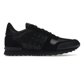 ヴァレンティノ 黒色 ブラック スニーカー メンズ 【 VALENTINO GARAVANI ROCKSTUD ROCKRUNNER BLACK / BLACK BLACK 】