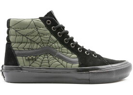 ヴァンズ バンズ スケート スケートハイ スパイダー 黒色 ブラック スニーカー メンズ VANS SKATE SK8-HI BEN KADOW SPIDER WEB / BLACK WEB