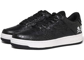 ベイプ 黒色 ブラック 白色 ホワイト スニーカー メンズ BAPE A BATHING APE STA NEIGHBORHOOD BLACK / BLACK WHITE