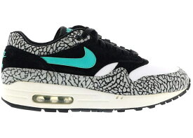 ナイキ マックス エレファント 黒色 ブラック 翡翠 ジェード 白色 ホワイト エアマックス スニーカー メンズ NIKE AIR MAX 1 ATMOS ELEPHANT (2007) / BLACK CLEAR JADE WHITE