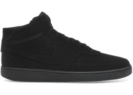 ナイキ コート ミッド 黒色 ブラック スニーカー メンズ NIKE COURT VISION MID BLACK / BLACK BLACK BLACK