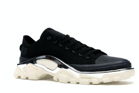 アディダス デトロイト 黒色 ブラック 白色 ホワイト コア スニーカー メンズ 【 ADIDAS DETROIT RUNNER RAF SIMONS BLACK WHITE / CORE BLACK CORE BLACK CHALK 】