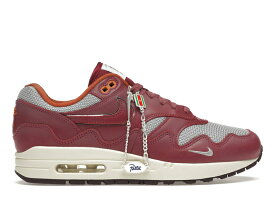 ナイキ マックス ラッシュ マルーン 銀色 シルバー エアマックス スニーカー メンズ 【 NIKE AIR MAX 1 PATTA WAVES RUSH MAROON (WITH BRACELET) / METALLIC SILVER RUSH MAROON 】