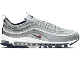 ナイキ マックス 銀色 シルバー 紺色 ネイビー 赤 レッド エアマックス スニーカー メンズ 【 NIKE AIR MAX 97 PUERTO RICO / METALLIC SILVER NAVY RED 】