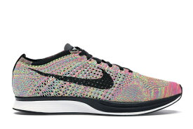 ナイキ フライニット 灰色 グレー 黒色 ブラック 青色 ブルー ピンク 3.0 スニーカー メンズ 【 NIKE FLYKNIT RACER MULTI-COLOR (2016) / DARK GREY BLACK BLUE GLOW PINK 】