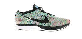 ナイキ フライニット 緑 グリーン ストライク 青色 ブルー ピンク 2.0 スニーカー メンズ 【 NIKE FLYKNIT RACER MULTI-COLOR (2015/2017) / GREEN STRIKE BLUE LAGOON PINK 】