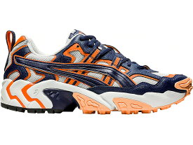 アシックス 青色 ブルー 橙 オレンジ 灰色 グレー スニーカー メンズ 【 ASICS GEL-NANDI BLUE ORANGE / GLACIER GREY PEACOAT 】