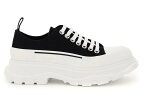 アレキサンダーマックイーン 黒色 ブラック 白色 ホワイト スニーカー メンズ 【 ALEXANDER MCQUEEN ALEXANDER MCQUEEN TREAD SLICK LOW LACE UP BLACK WHITE FW21 / BLACK WHITE 】