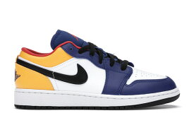 ナイキ ジョーダン 黄色 イエロー 白色 ホワイト トラック 赤 レッド ディープ 青色 ブルー 【 JORDAN 1 LOW ROYAL YELLOW (GS) / WHITE TRACK RED DEEP ROYAL BLUE 】 キッズ ベビー マタニティ スニーカー