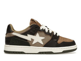 ベイプ 茶色 ブラウン アイボリー スニーカー メンズ 【 BAPE A BATHING APE SK8 STA BROWN IVORY / BROWN IVORY 】