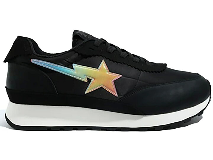 ベイプ BAPE エクスプレス 黒色 ブラック スニーカー 【 EXPRESS A BATHING APE ROADSTA BLACK IRIDESCENT 】 スニケス ベイプ BAPE 緑 グリーン