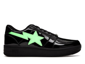 ベイプ 黒色 ブラック 白色 ホワイト スニーカー メンズ 【 BAPE A BATHING APE STA LOW WEEKND XO BLACK / WHITE WHITE VOLT 】