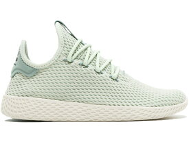 アディダス テニス 緑 グリーン 白色 ホワイト 【 ADIDAS TENNIS HU X PHARRELL WILLIAMS LINEN GREEN (YOUTH) / LINEN GREEN WHITE 】 キッズ ベビー マタニティ スニーカー