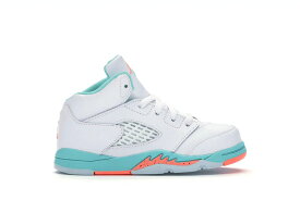 ナイキ ジョーダン アクア 白色 ホワイト クリムゾン 【 JORDAN 5 RETRO LIGHT AQUA (TD) / WHITE CRIMSON PULSE LIGHT AQUA 】