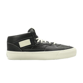 ヴァンズ バンズ ボルト ハーフ 黒色 ブラック クリーム 白色 ホワイト ハーフキャブ スニーカー メンズ VANS VAULT OG HALF CAB LX / BLACK CREAM WHITE