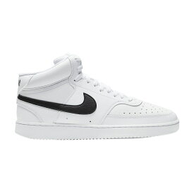 ナイキ コート ミッド 白色 ホワイト 黒色 ブラック 'WHITE BLACK' スニーカー メンズ NIKE COURT VISION MID / WHITE WHITE BLACK