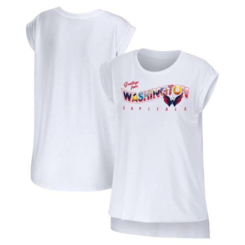 ウェアバイエリンアンドリューズ キャピタルズ Tシャツ  レディース 白色 ホワイト WOMEN'S 