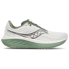 サッカニー Saucony 【 Ride 18 Men's White/Olivine 】 メンズ 白色 ホワイト