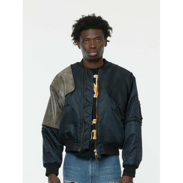 楽天市場】Kapital 【 Ma-1 Crack Leather Sham Bomber Jacket Men 