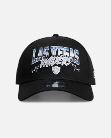 ニューエラ New Era 【 Las Vegas Raiders 'Band Arch' 9FORTY A-Frame Snapback Black/Official Team Color Unisex Black 】 ラスベガス・レイダース Snapback スナップバック バッグ 黒色 ブラック Team チーム Black