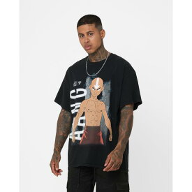 Goat Crew 【 X Avatar: The Last Airbender Aang Vintage T-Shirt Mens Black-Wash 】 vintage ビンテージ・ヴィンテージ Tシャツ メンズファッション トップス Tシャツ カットソー メンズ