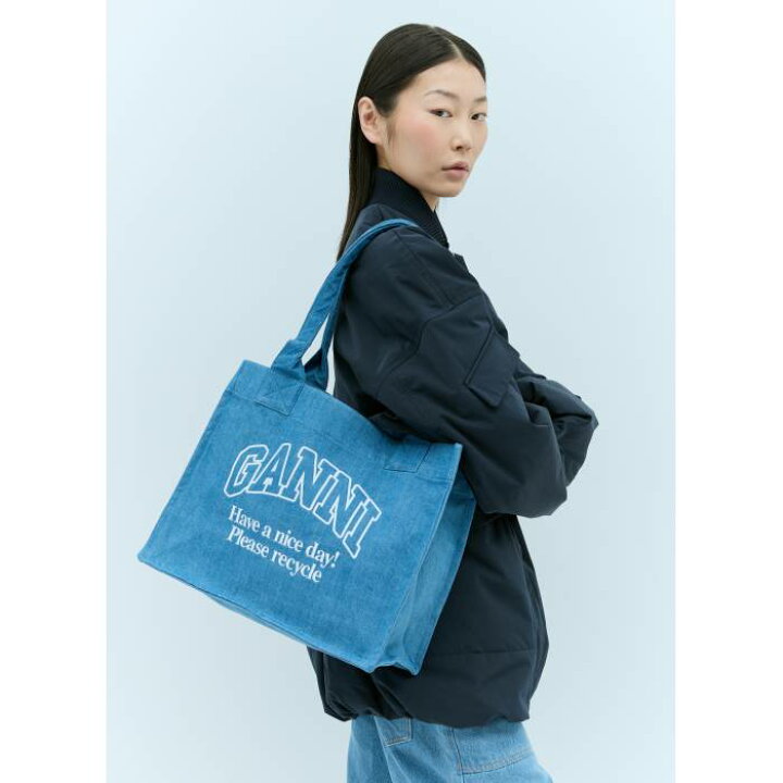楽天市場】ガニー Ganni 【 Large Easy Denim Tote Bag Women 