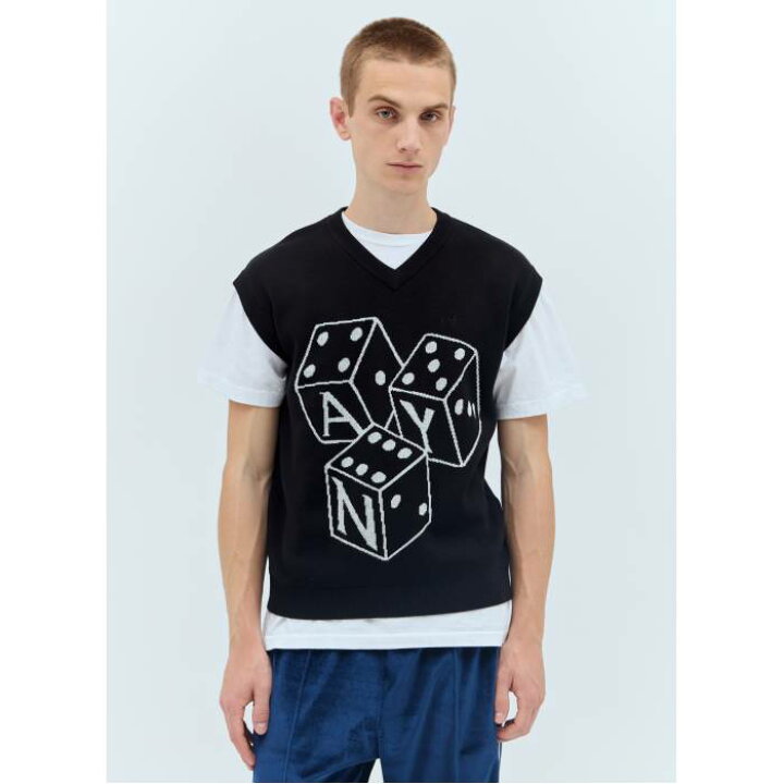楽天市場】Awake Ny 【 Dice Knit Vest Men Blk 】 ニット ベスト 