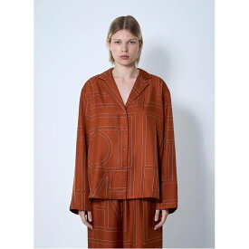Toteme 【 Monogram Silk Shirt Women Ora 】 レディースファッション トップス その他 レディース