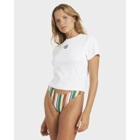 ロキシー Roxy 【 Womens Oasis Baby Rib T-Shirt Womens White 】 レディース Tシャツ レディース 白色 ホワイト