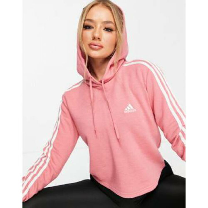 楽天市場 アディダス パフォーマンス Adidas Performance アディダス パフォーマンス トレーニング ストライプ フーディー パーカー ローズ ピンク レディース Stripe Rose Pink Adidas Performance Training Croppe スニケス