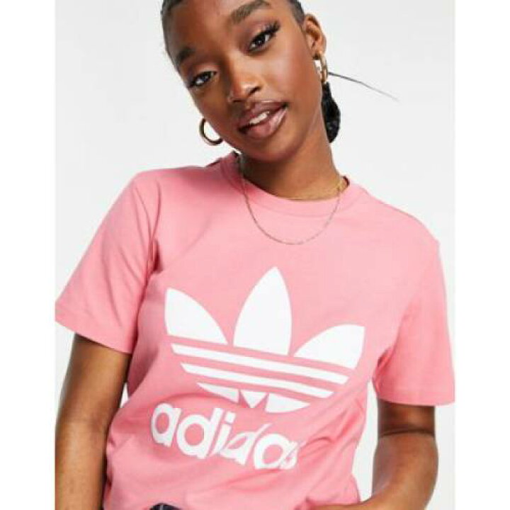 楽天市場 アディダス Adidas Originals アディダス オリジナルス ロゴ Tシャツ ローズ ピンク レディース Rose Pink Adidas Originals Adicolor Large Central Logo Tshirt In Hazy スニケス