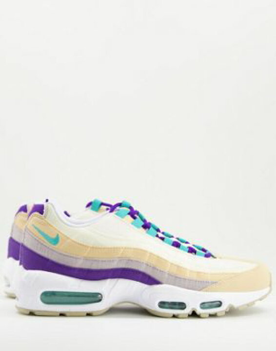 楽天市場 ナイキ Nike マックス スニーカー スニーカー ベージュ 紫 パープル エアマックス メンズ Purple Nike 95 Air Sprung Trainers In Beige And スニケス