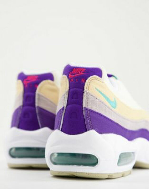 楽天市場 ナイキ Nike マックス スニーカー スニーカー ベージュ 紫 パープル エアマックス メンズ Purple Nike 95 Air Sprung Trainers In Beige And スニケス