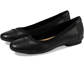 クラークス 黒色 ブラック レザー レディース 【 CLARKS SARA BAY / BLACK LEATHER 】