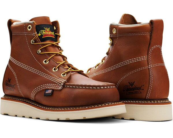 ソログッド ウェッジ タバコ 6" レディース 【 THOROGOOD AMERICAN HERITAGE GALENA MOC TOE WEDGE SOFT / TOBACCO 】 ブーツ