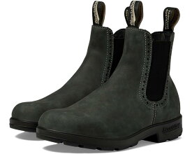 ブランドストーン ブーツ 黒色 ブラック チェルシーブーツ レディース 【 BLUNDSTONE BL1630 HIGH-TOP CHELSEA BOOT / RUSTIC BLACK 】