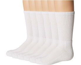 靴下 クルー ハーフ 白色 ホワイト ジュニア キッズ 【 JEFFERIES SOCKS SEAMLESS SPORT CREW HALF CUSHION 6 PACK / WHITE 】 ベビー マタニティ タイツ