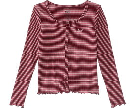 スリーブ ニット LEVI'S® 長袖 ジュニア キッズ 【 LEVI'S® KIDS LONG SLEEVE RIB KNIT TOP / RHODODENDRON 】 ベビー マタニティ トップス Tシャツ カットソー