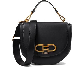 ゲス バッグ 黒色 ブラック レディース 【 GUESS FLEET FLAP SADDLE BAG / BLACK 】 レディースバッグ ハンドバッグ