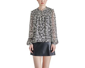 スティーブマデン スティーブマッデン 黒色 ブラック アイボリー レディース 【 STEVE MADDEN DREW TOP / BLACK IVORY 】 レディースファッション トップス Tシャツ カットソー