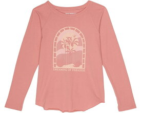 タイニーウェールズ゛ パラダイス ラグラン Tシャツ ジュニア キッズ 【 TINY WHALES PARADISE RAGLAN TEE / BERRY 】 ベビー マタニティ トップス カットソー