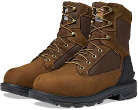 カーハート ブーツ 茶色 ブラウン 8" ワークブーツ メンズ 【 CARHARTT IRONWOOD WATERPROOF ALLOY TOE WORK BOOT / BISON BROWN OIL TAN 】