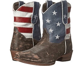 ローパー 茶色 ブラウン レディース 【 ROPER AMERICAN FLAG SHORTY / BROWN 】 ブーツ