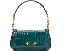 ケイトスペード ニューヨーク レザー バッグ 緑 グリーン ニューヨーク ショルダーバッグ レディース 【 KATE SPADE NEW YORK GRAMERCY CROC EMBOSSED LEATHER SMALL FLAP SHOULDER BAG / ARTESIAN GREEN 】 レディース