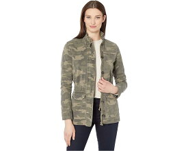 ラッキーブランド スリーブ カモ柄 ジャケット 緑 グリーン 長袖 レディース 【 LUCKY BRAND LONG SLEEVE BUTTON-UP TWO-POCKET CAMO UTILITY JACKET / GREEN MULTI 】