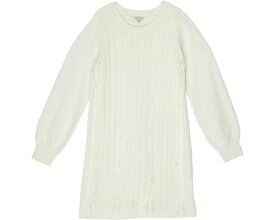 ハビチュアルガール 白色 ホワイト ジュニア キッズ 【 HABITUAL GIRL A-LINE CABLE SWEATERDRESS / OFF WHITE 】 ベビー マタニティ ドレス